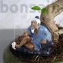 Kép 2/3 - Halász bonsai szobor - 10 cm