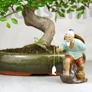 Kép 3/4 - Halász bonsai szobor - 13 cm