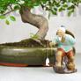 Kép 3/4 - Halász bonsai szobor - 13 cm