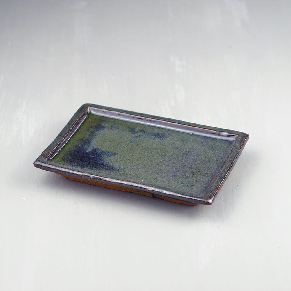 Bonsai alátét - zöld, 15 cm